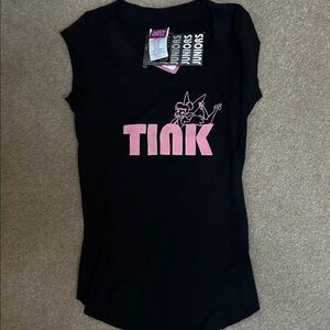 Vintage Black  Tink Junior shirt- Disney Brand NWT